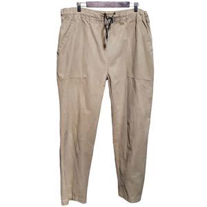 Stardom Mens Drawstring Waist  Casual Tan Pants Size Large